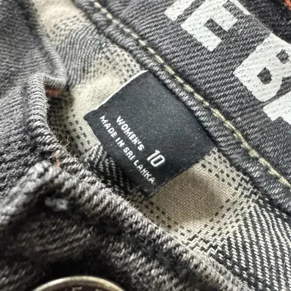 Eddie Bauer Jeans Womens 10 Boyfriend Mid Rise Slim Flannel Lined Gray - Picture 7 of 9